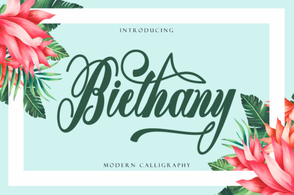 Biethany: A Script Font for Creative Projects