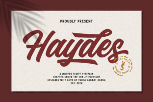 Haydes: A Bold Script Font for Craft Creators